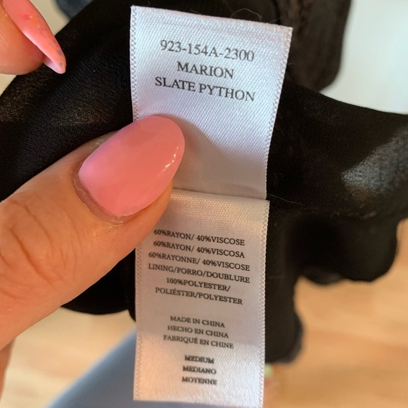 Rails Marion Slate Python Long Sleeve Midi Dress - Picture 8 of 8